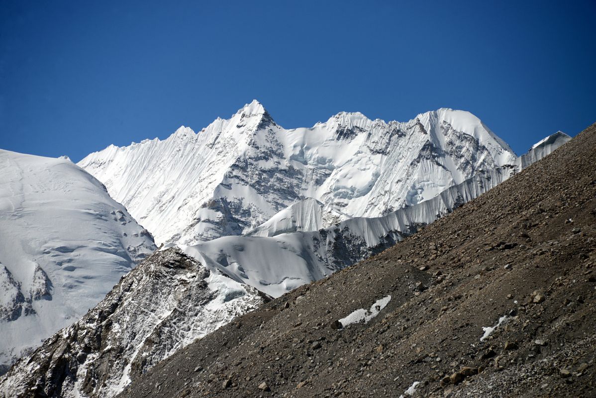 41 Nuptse Close Up With Everest West Ridge Begin and Ridge Of Guangming Peak On Right From Monument Hill At Mount Everest North Face Base Camp